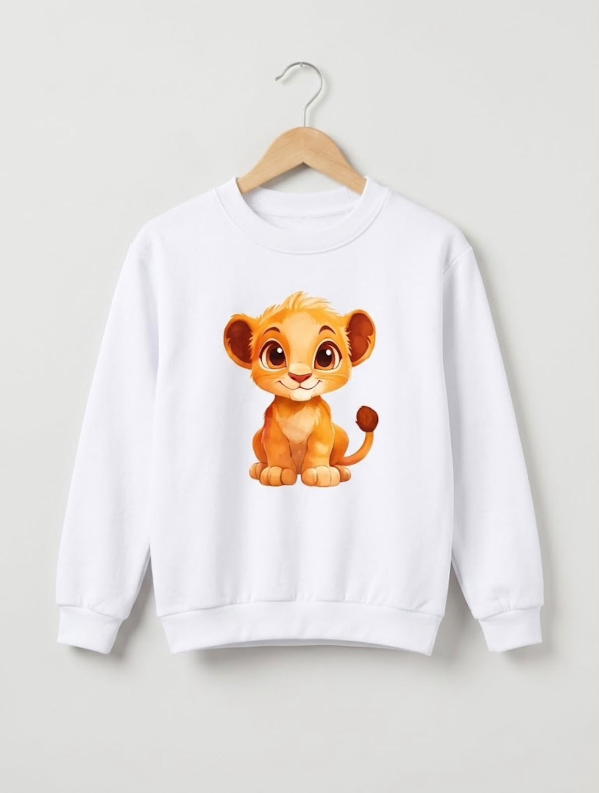Polerón Rey León Simba Niños Blanco