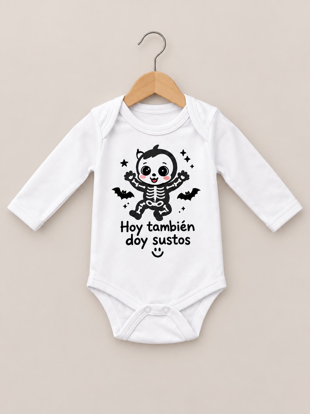 Body Hoy también doy sustos Bebé Blanco