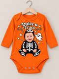 Body Dulce o Truco Personalizado Bebé Naranja