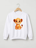 Polerón Rey León Simba Niños Blanco