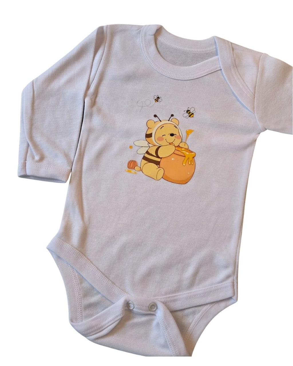 Tripack Bodies Bebé Winnie The Pooh - Pack completo amarillo, celeste y blanco