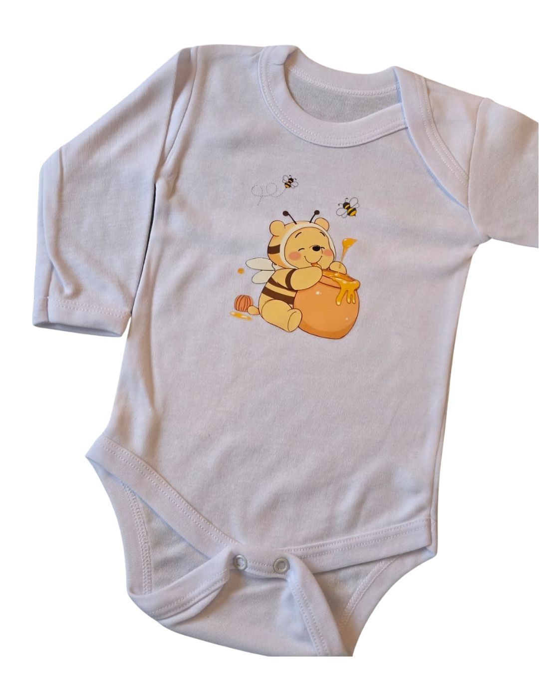 Tripack Bodies Bebé Winnie The Pooh - Pack completo amarillo, celeste y blanco