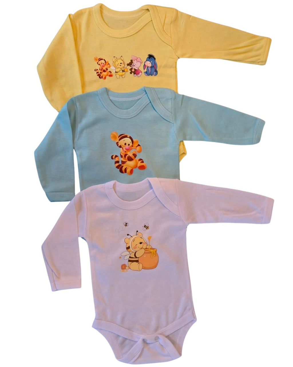 Body Bebé amarillo - Tigger, Pooh, Piglet e Igor bebés
