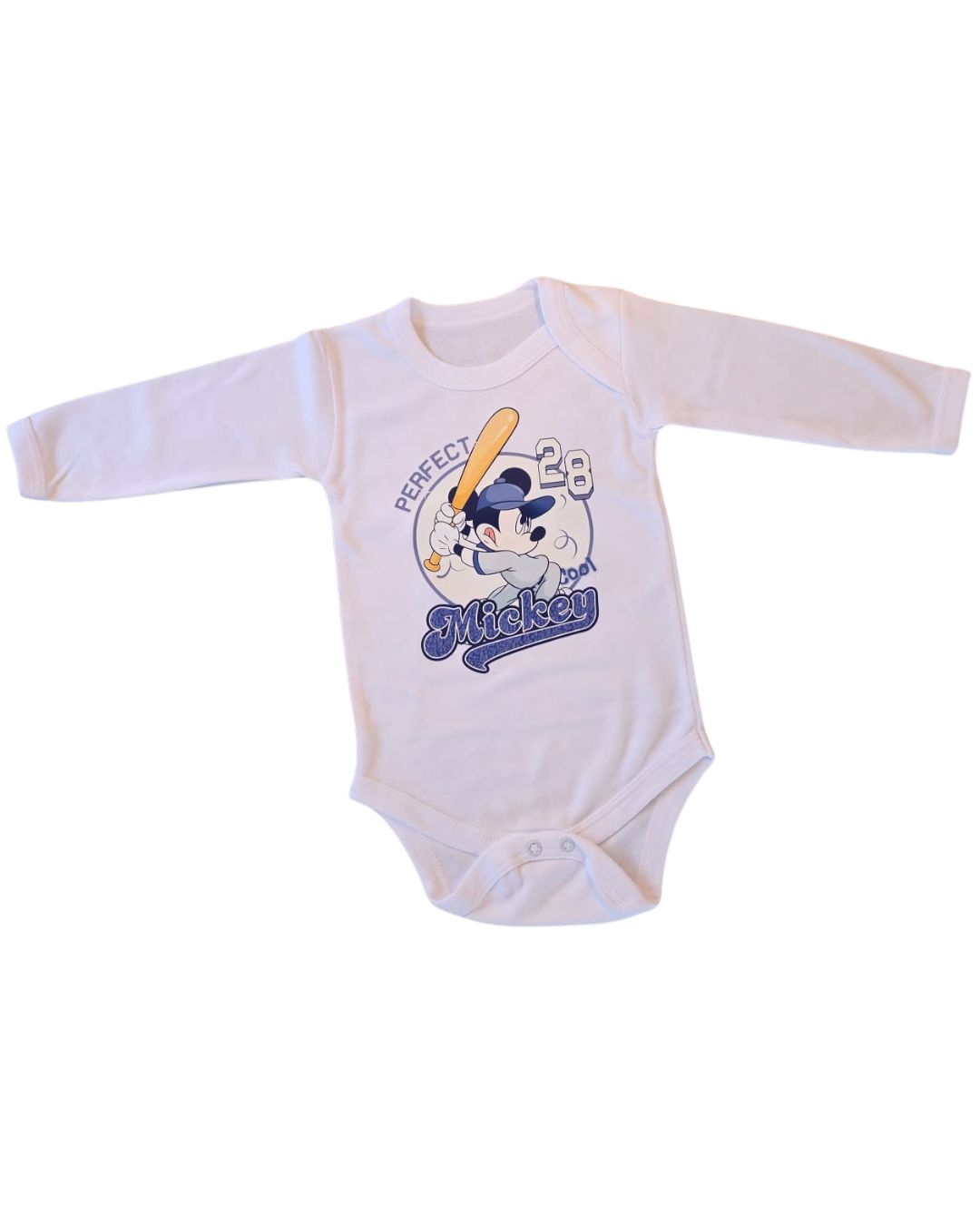 Tripack Bodies Bebé Disney Mickey - Pack completo celeste, amarillo y blanco