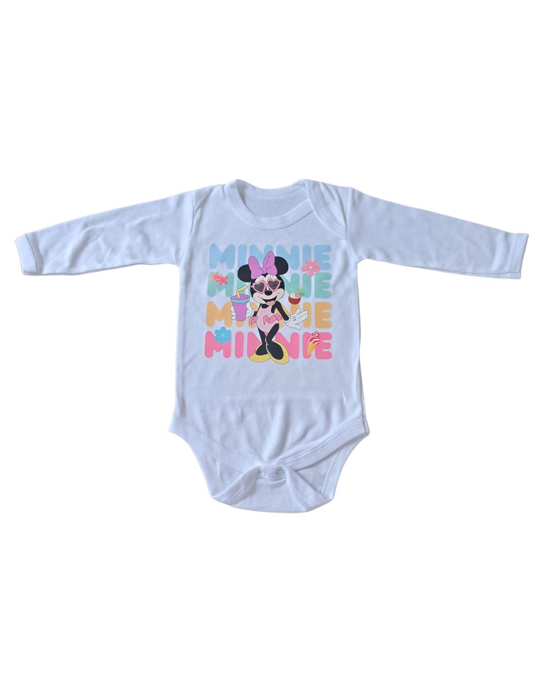 Body Bebé Minnie rosa - Mickey y Minnie con lentes