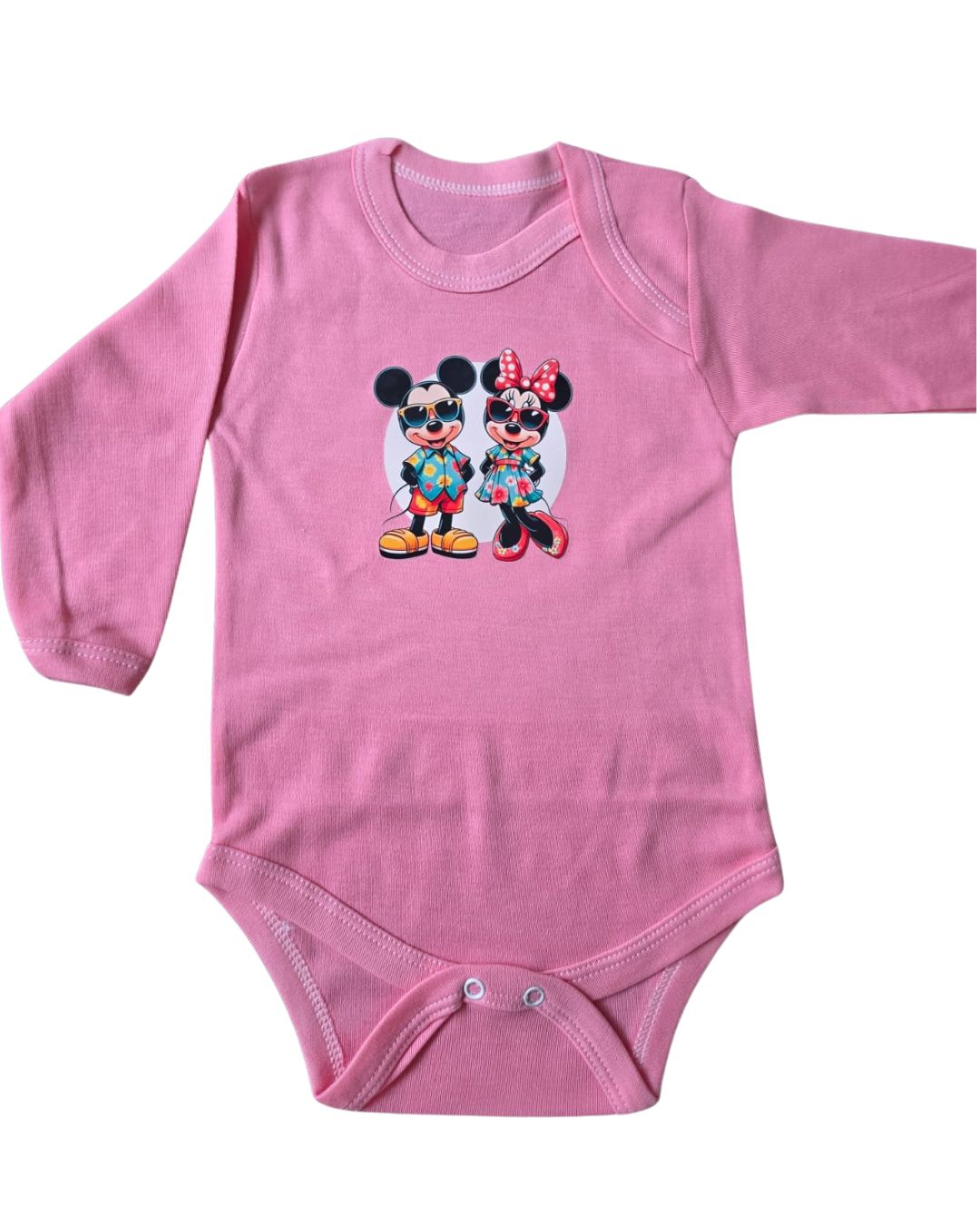 Body Bebé Minnie blanco - Minnie pastel