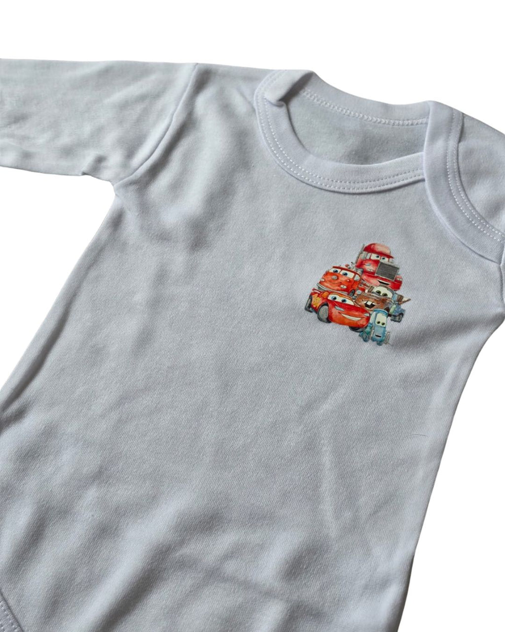 Body Bebé Cars blanco - Rayo McQueen y amigos