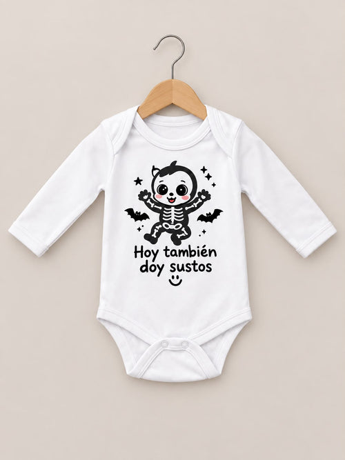 Body Hoy también doy sustos Bebé Blanco
