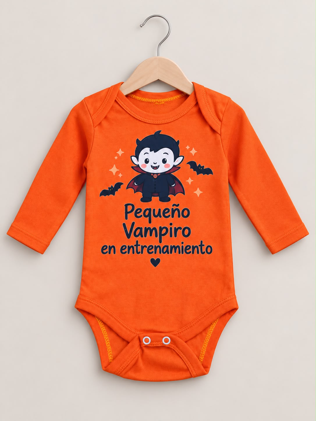 Body Pequeño Vampiro en entrenamiento Bebé Naranja